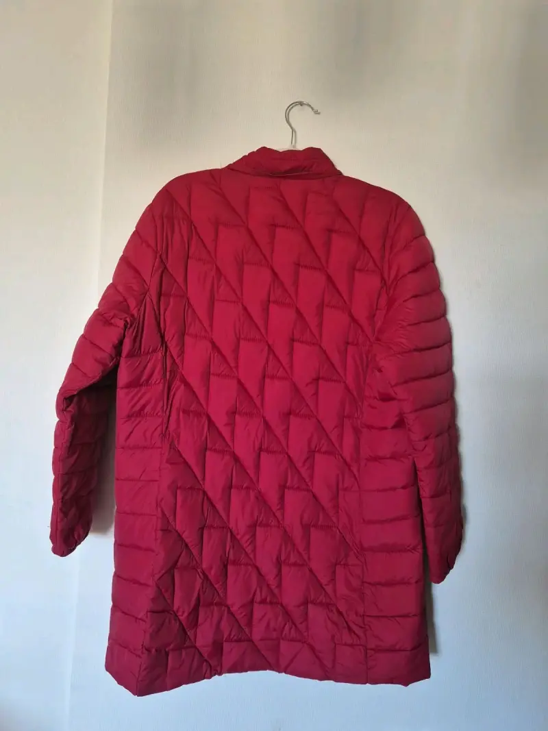 Abrigo largo acolchado rojo para mujer - 2