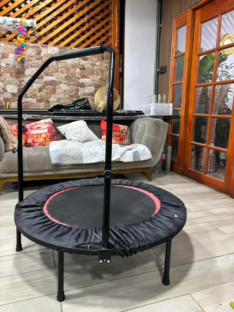 Trampolín fitness con barra de soporte - 2