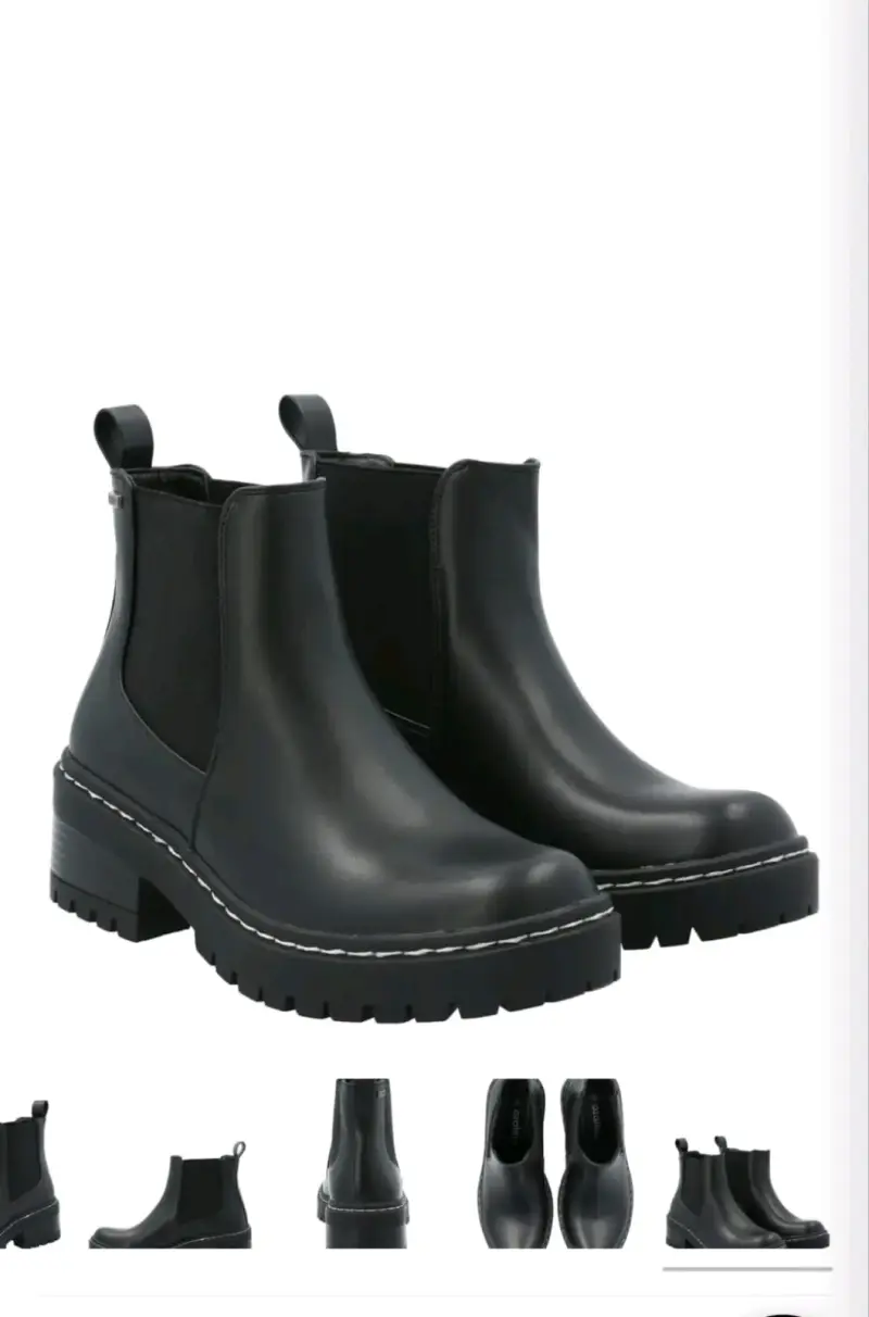 Botines negros de cuero Azaleia con plataforma - 2