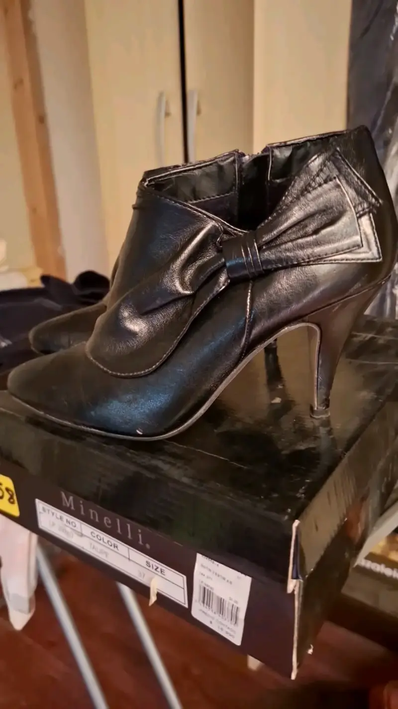 Botines de cuero negro Minelli con tacón - 3