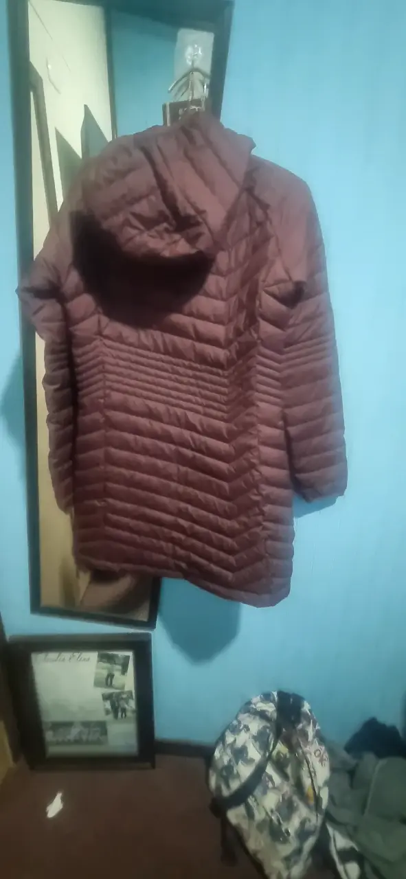 Chaqueta acolchada morado con capucha - 2
