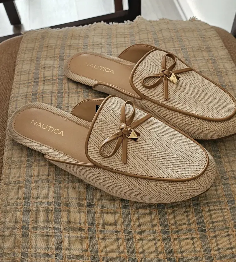 Mocasines de mujer Nautica beige con lazo - 2