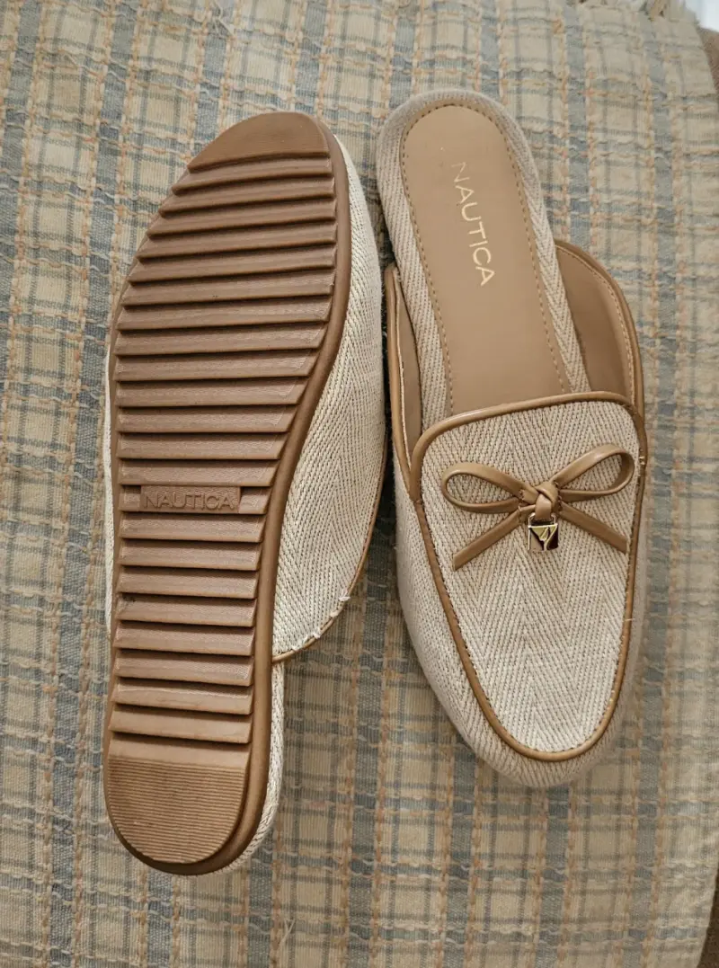 Mocasines de mujer Nautica beige con lazo - 3