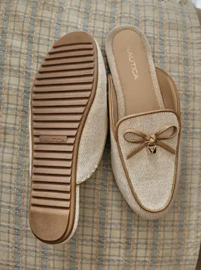 Mocasines de mujer Nautica beige con lazo - miniatura 3