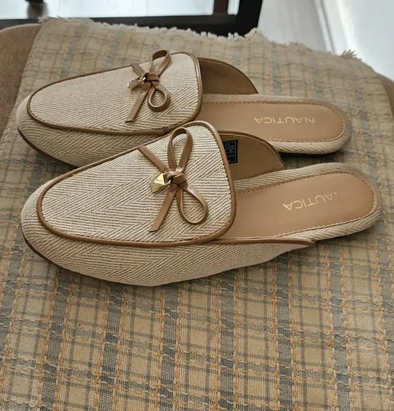Mocasines de mujer Nautica beige con lazo - 4