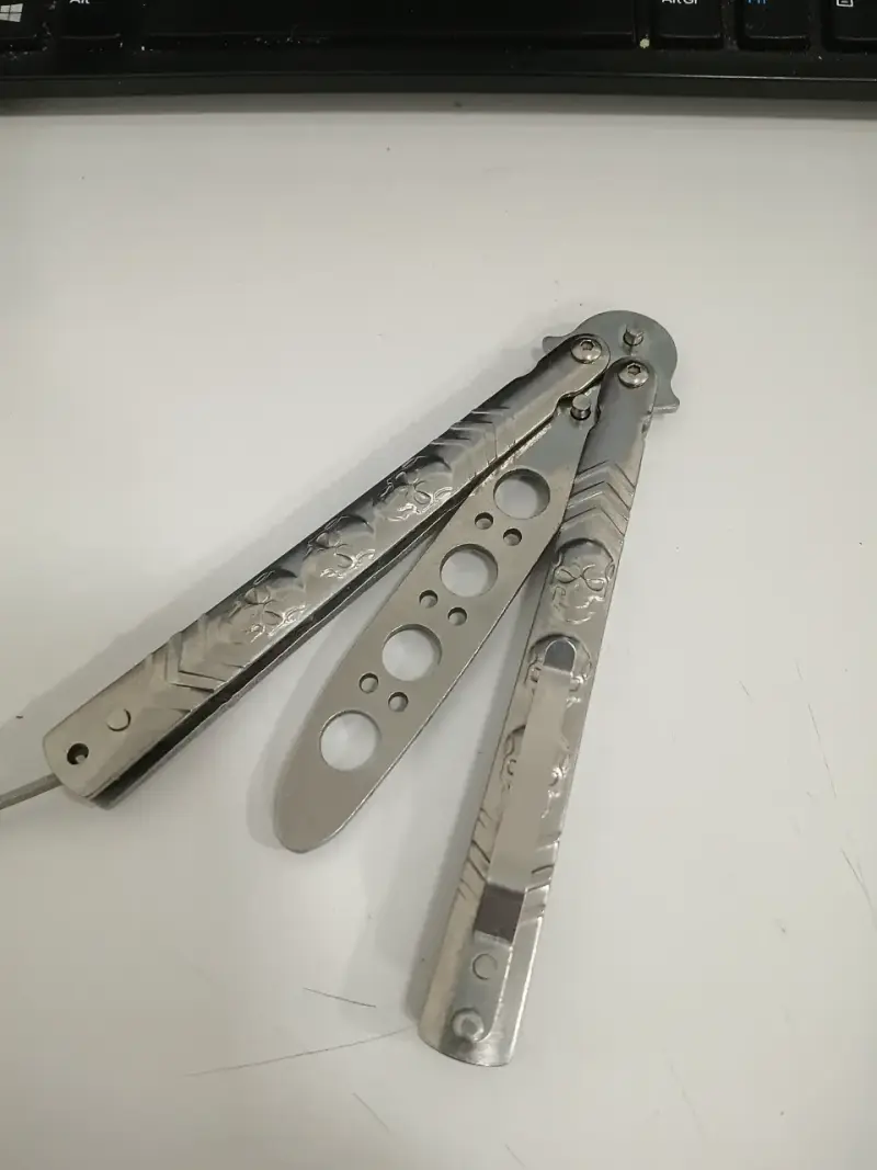 Cuchillo mariposa de entrenamiento metálico - 2