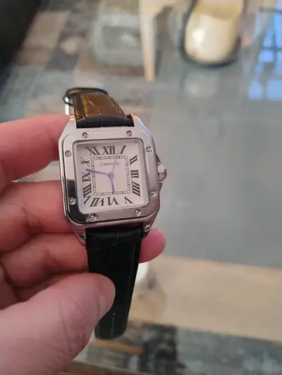 Reloj Cartier Santos  de acero inoxidable - miniatura 4