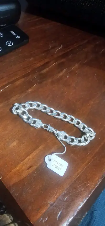 Pulsera de plata 925 estilo cubano - miniatura 2