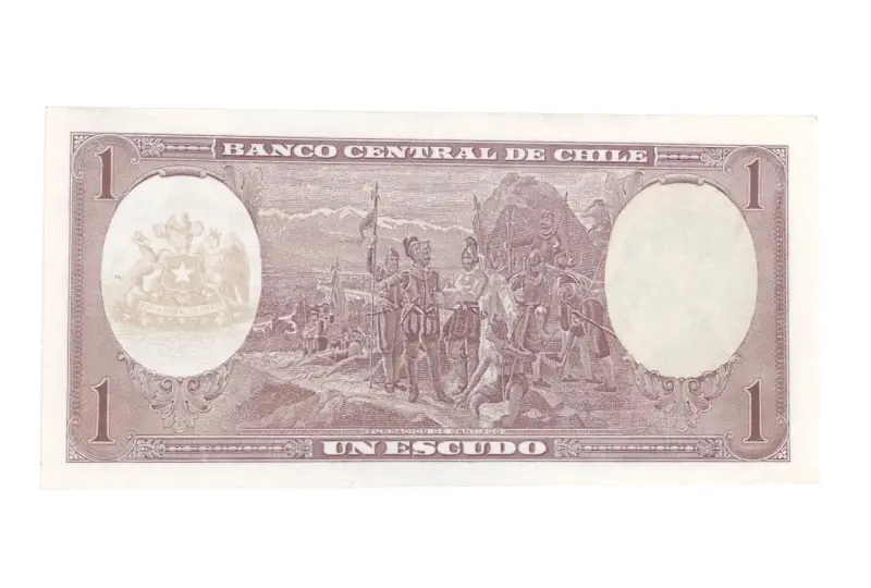 Billete antiguo de 1 escudo chileno - 2