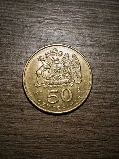 Moneda chilena de 50 centesimos de 1971 - miniatura 2