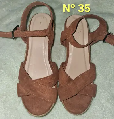 Sandalias de Plataforma Marrón Talla 35 - miniatura 6