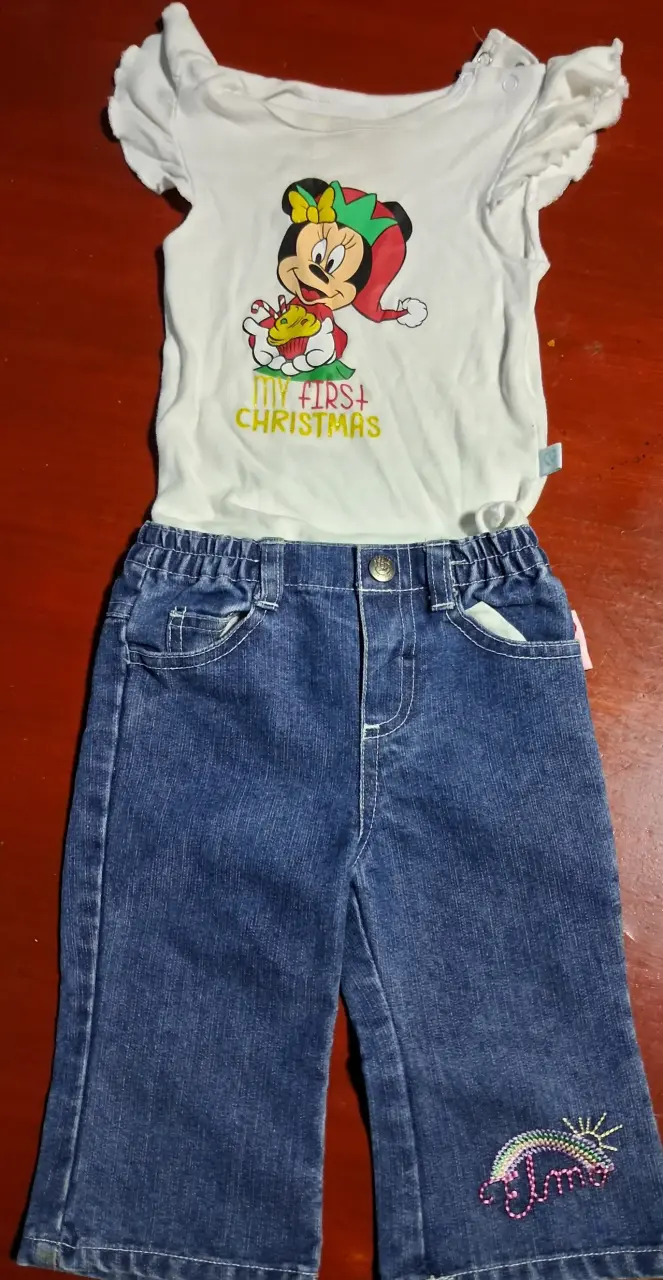 Conjunto de bebé Minnie Mouse Navidad - 1