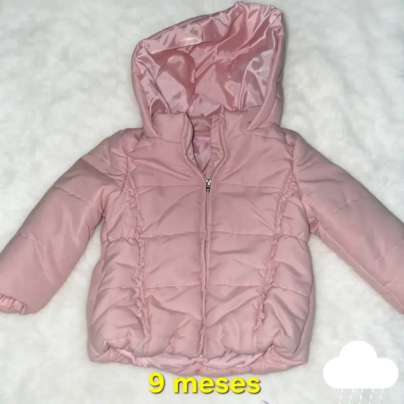 Parka rosa para bebé 9 meses - 1