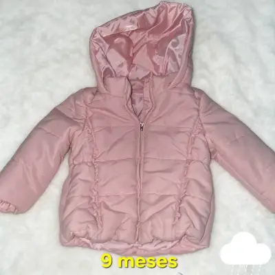Parka rosa para bebé 9 meses - miniatura 1