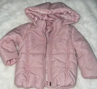 Parka rosa para bebé 9 meses - miniatura 3