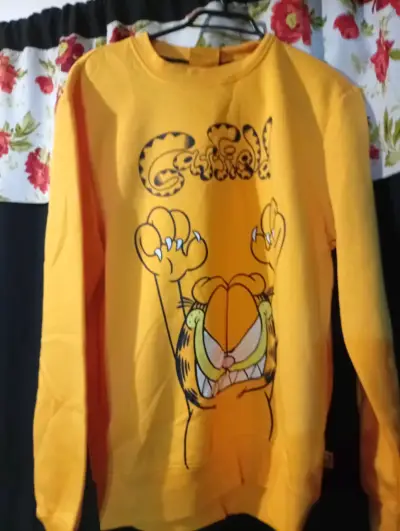 Polerón amarillo Garfield para adultos - miniatura 1
