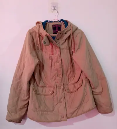 Chaqueta Acolchada Beige Con Capucha XL - miniatura 1