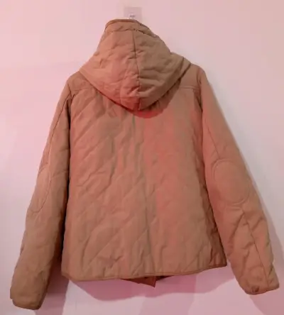 Chaqueta Acolchada Beige Con Capucha XL - miniatura 4