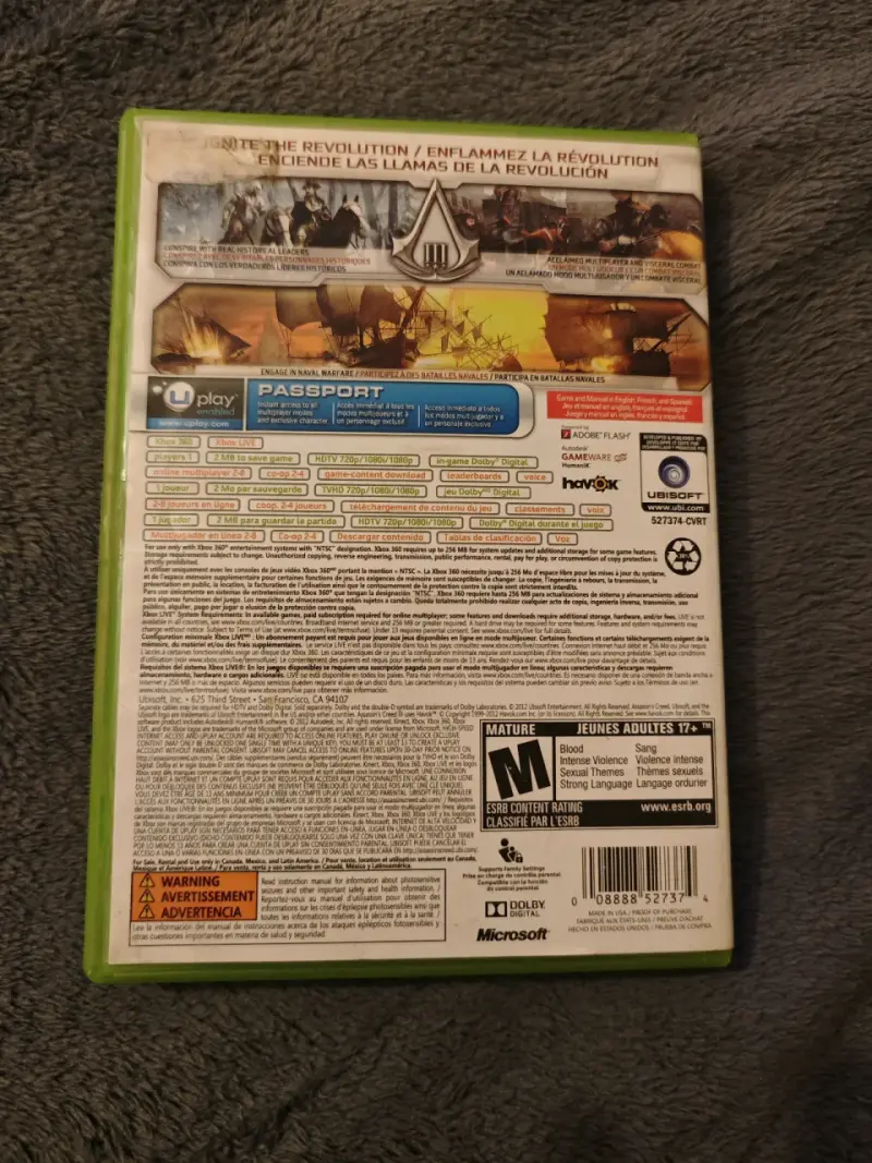 Juego Xbox 360 Assassin's Creed III en buen estado - 2