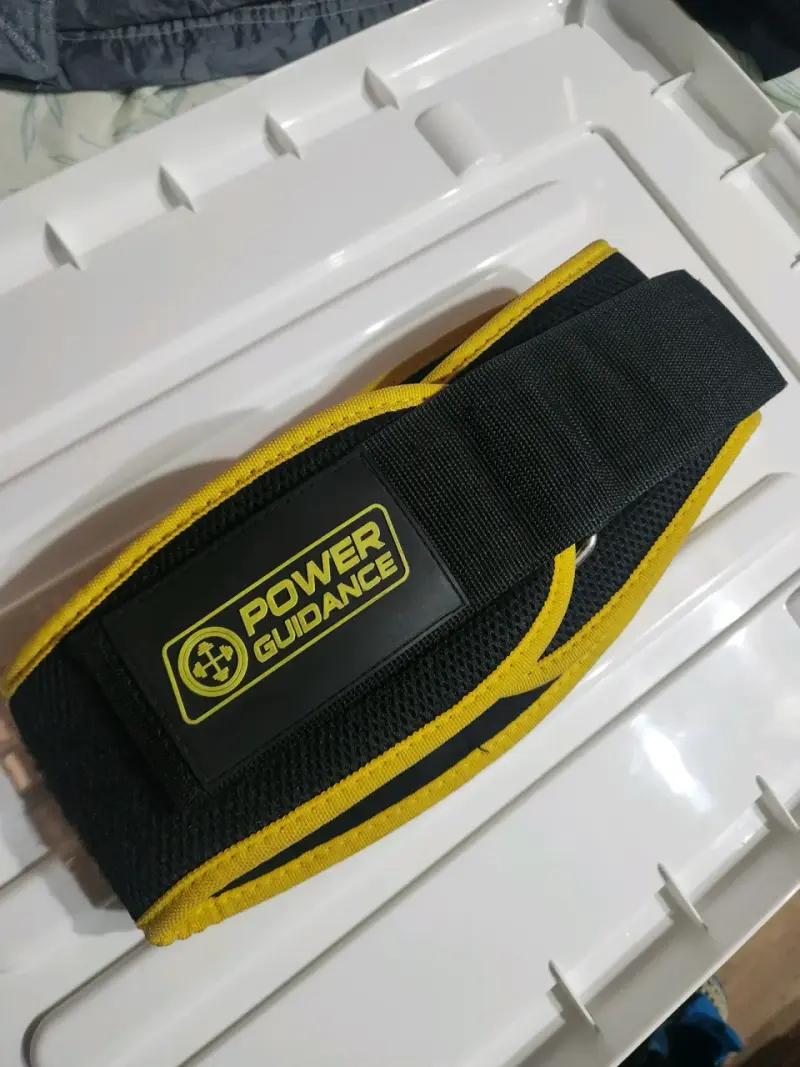 Cinturón de levantamiento Power Guidance negro y amarillo - 1