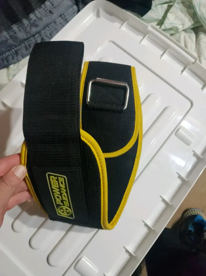 Cinturón de levantamiento Power Guidance negro y amarillo - 2