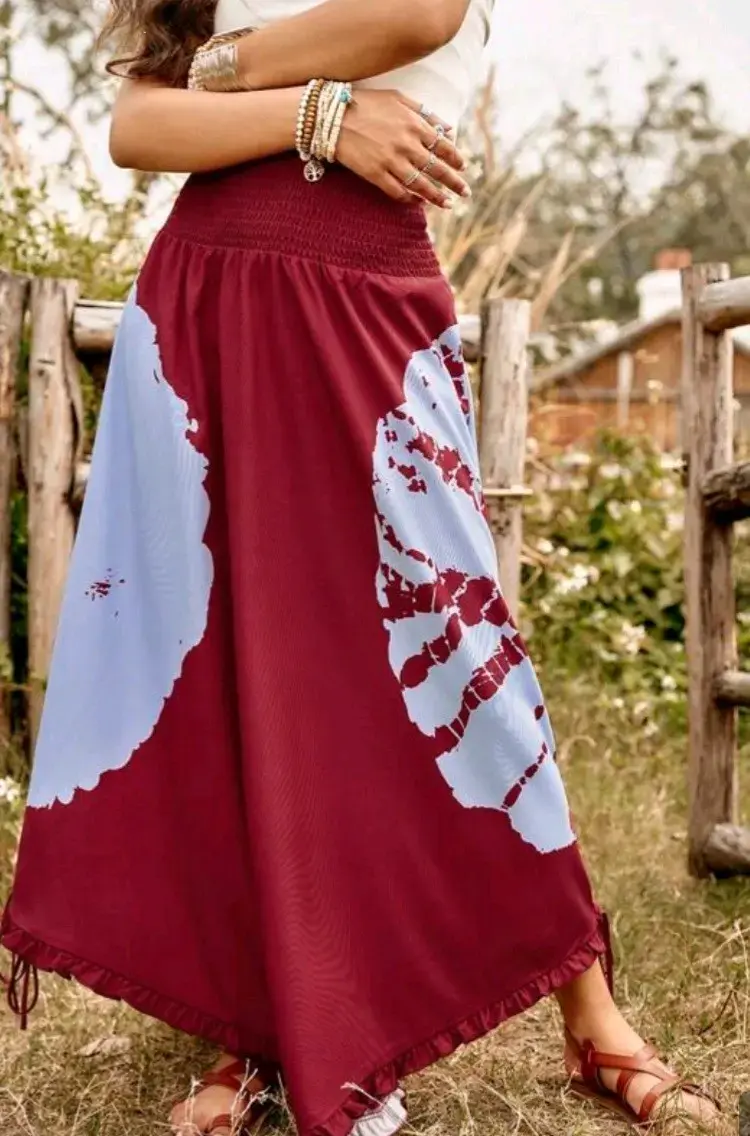 Vestido bohemio largo con estampado floral - 2