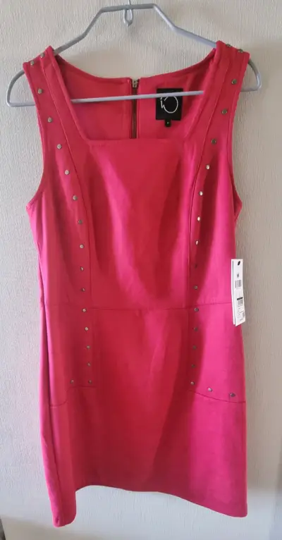 Vestido fucsia con tachas IO talla M - miniatura 1
