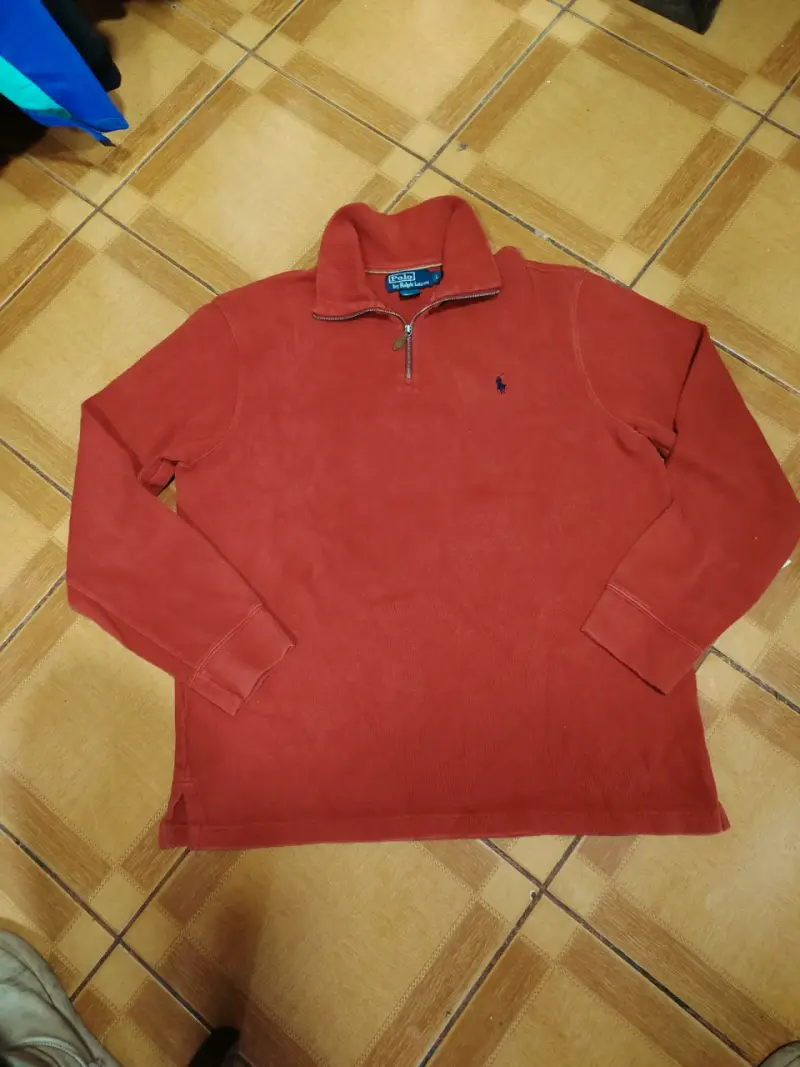 Suéter Polo Ralph Lauren rojo con cierre