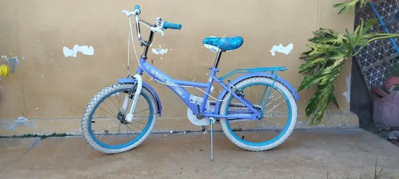 Bicicleta infantil azul con diseño llamativo - 2