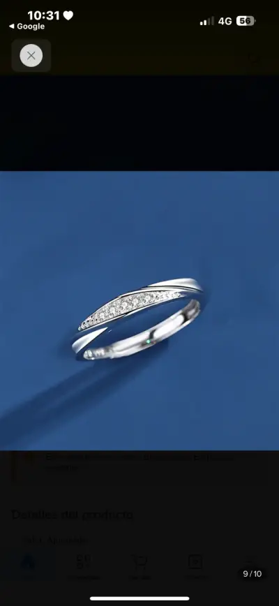 Anillo de plata 925 con diseño elegante - miniatura 1