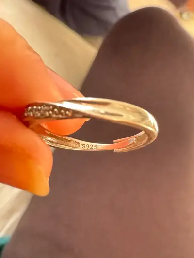 Anillo de plata 925 con diseño elegante - miniatura 2