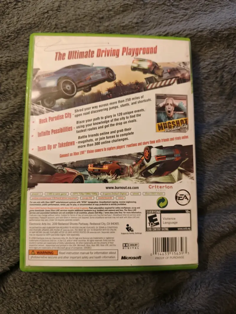 Juego Xbox 360 Burnout Paradise en buen estado - 2