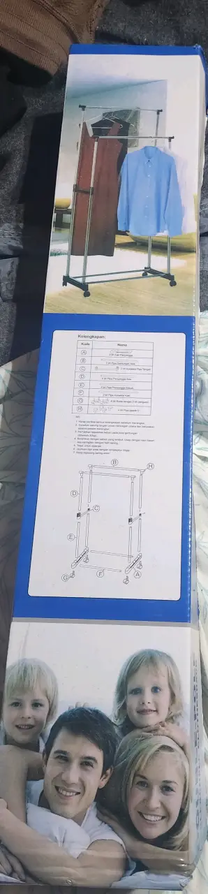 Perchero Telescópico Doble Polo Ajustable - miniatura 1