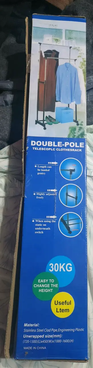 Perchero Telescópico Doble Polo Ajustable - 3