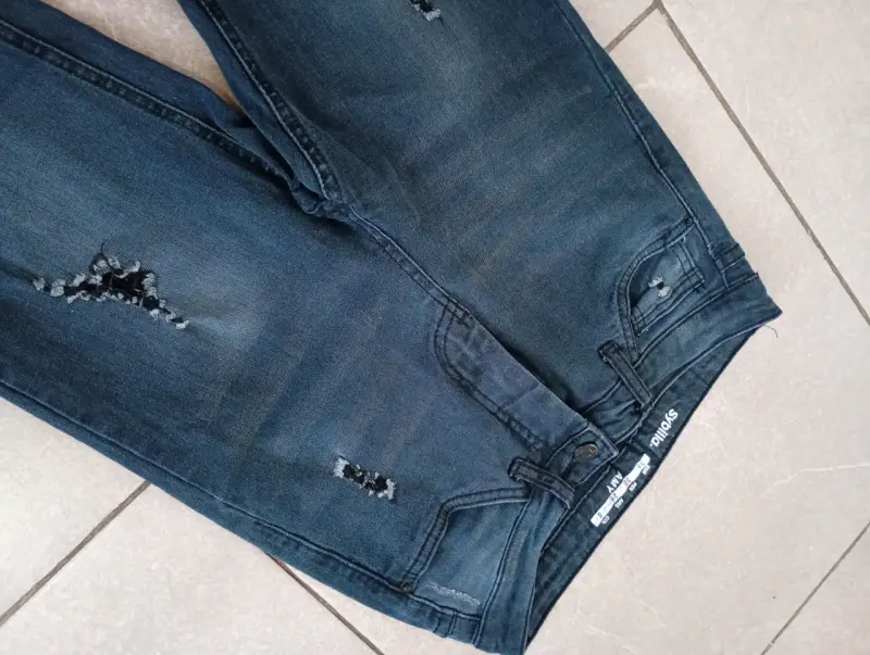 Jeans ajustados desgastados para hombre - 2