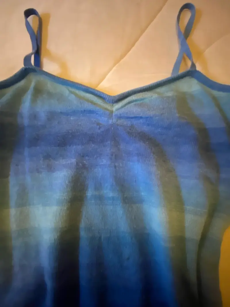 Vestido de tirantes azul degradado para mujer - 2