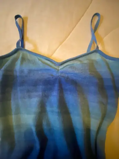 Vestido de tirantes azul degradado para mujer - miniatura 3