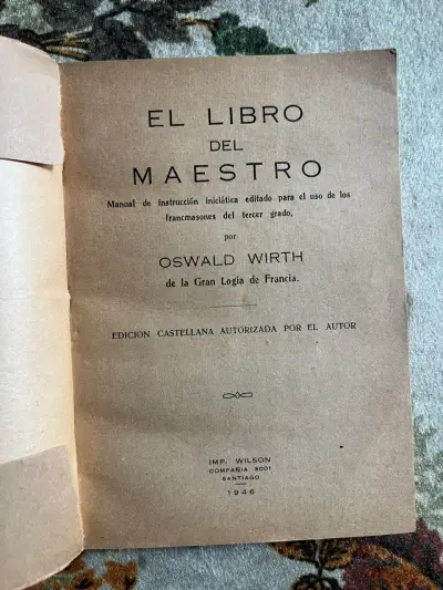 El Libro del Maestro de Oswald Wirth 1946 - miniatura 1
