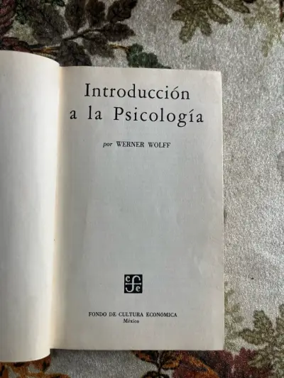 Libro Introducción a la Psicología de Werner Wolff - miniatura 3
