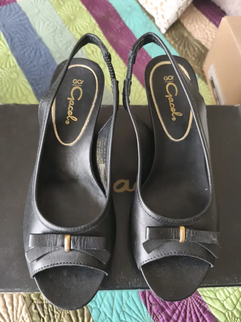 Sandalias negras de cuero con lazo Go! Gacel - 1