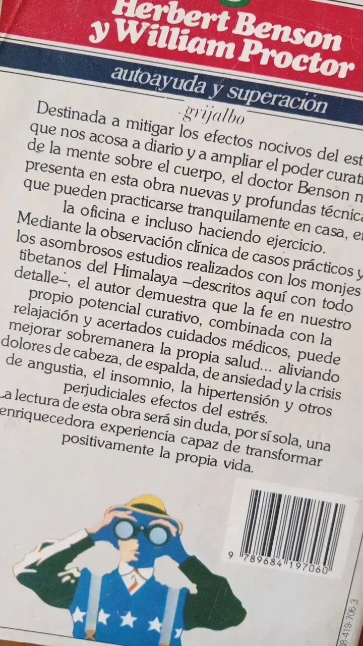 Libro 'La Relajación' de Herbert Benson y William Proctor - 2