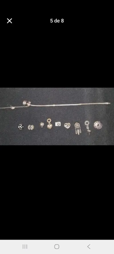 Pulsera de plata con dijes variados pandora - miniatura 5