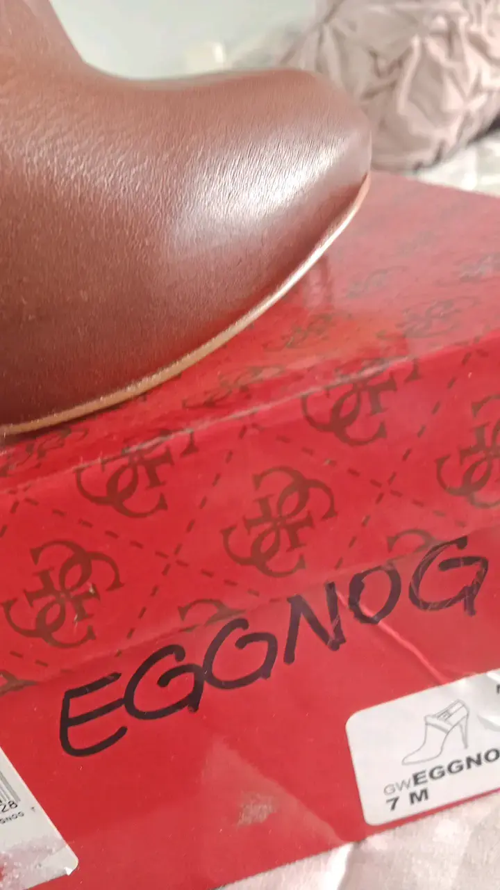 Botines de cuero marrón Guess Eggnog - 3
