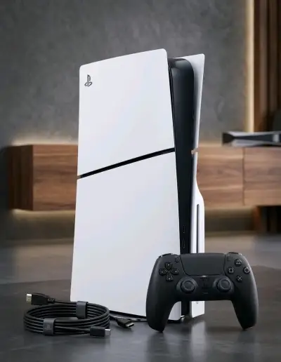 Consola PlayStation 5 con control y cables - miniatura 1