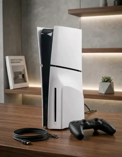 Consola PlayStation 5 con control y cables - miniatura 2