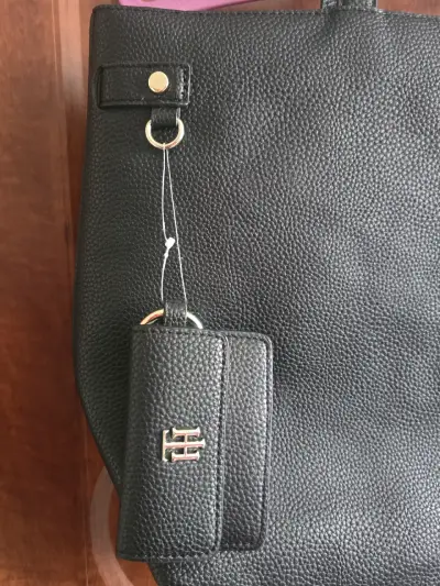 Bolso de cuero Tommy Hilfiger TOTE - miniatura 4