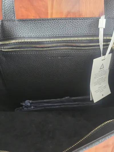 Bolso de cuero Tommy Hilfiger TOTE - miniatura 5
