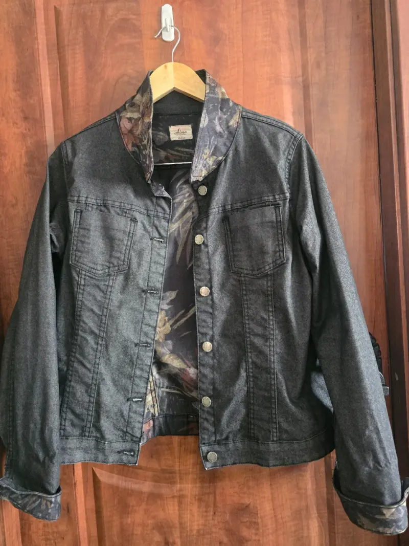 Chaqueta de mezclilla negra - 1