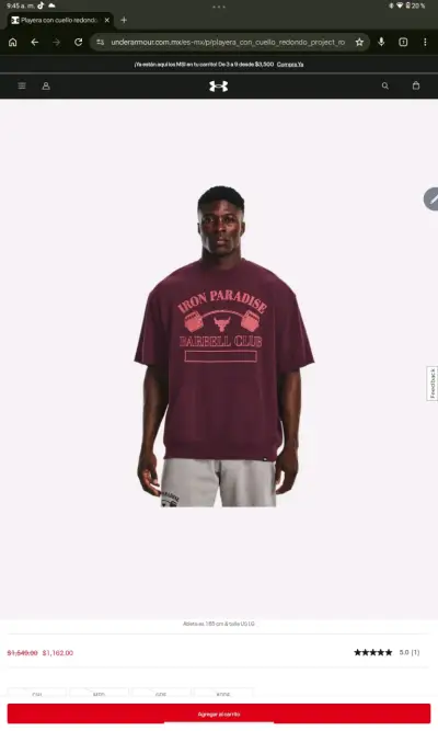 Polera Under Armour Project Rock Iron Paradise - miniatura 1