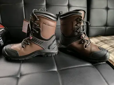 Zapatos de seguridad marrón y negro - miniatura 1